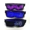 Event Party Supplies USB Rechargeable DIY Edit Message APP Glasses LED For Adult Pub Party Flashing Plastic LED Glasses