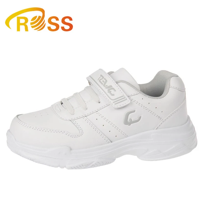 

Flamingo Mesh Leather Hook Toop Design Kids Basketball Sneakers Shoes, White/light grey