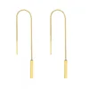 Epoxy Fashion For Girl Long Silk Thread Picture Bar Drop Earring
