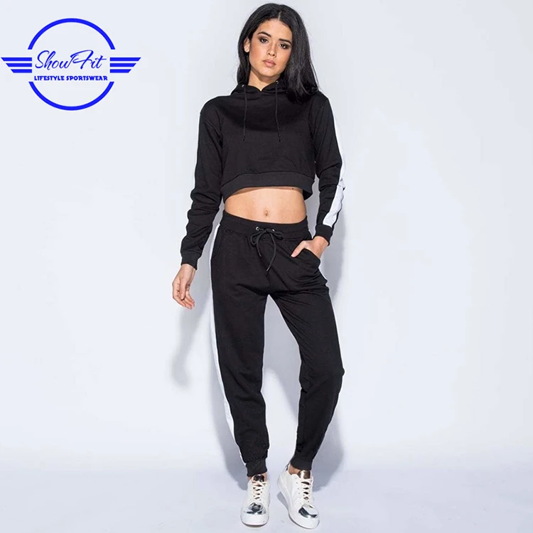 crop top hoodie with joggers