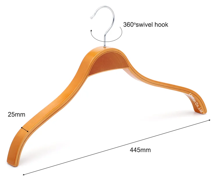 Deluxe Cherry Dubai Clothes Laminated Timber Coat Hanger For Cloth