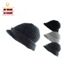 Classic acrylic winter knit beanie visor cap hat for children
