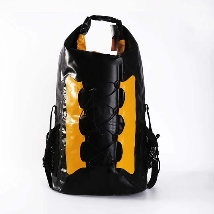 

Custom Logo Outdoor Travel Yellow Pvc Waterproof Backpack Of men