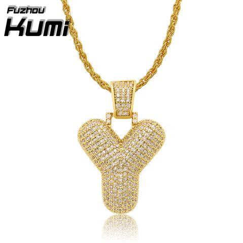 Lovely Pendant Iced Out AAA Cubic Zircon Stone Necklace Men's Dollar Bag Charm Chain Necklace Hiphop Jewelry
