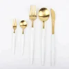 Elegant Stainless Steel Plated Gold Cutlery Set Dinner Tableware For Wedding Event Home Restaurant