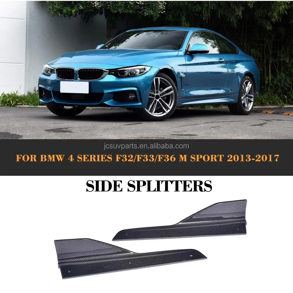4 Series F32 Carbon Fiber Side Extension Splitters For Bmw 435i M