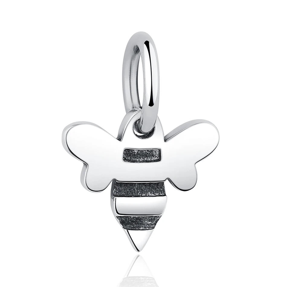 

Fashion 925 Sterling Silver Enamel Charms Bee Dangle Charms for Bracelet Bangle DIY Making Jewelry