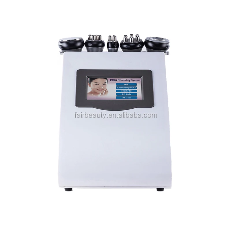 

Desktop 5 in 1 vacuum infrared RF power cavitation slimming system Kim 8 slimming /body shaping machine, White