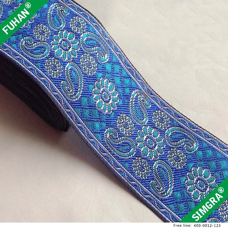 

Popular Design High Quality Woven Fabric Jacquard Ribbons Wholesale, Custom color