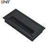 Aluminum alloy 160*80mm brush flip up conference table cable management box for computer desk