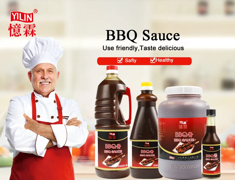 8l garlic flavor bbq sauce in plastic bottle with good taste