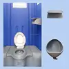 Plastic toilet without flush system and water tank movable toilet
