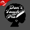 Don't touch me fro heat transfer iron on black afro lady transfer for custom women's shirt