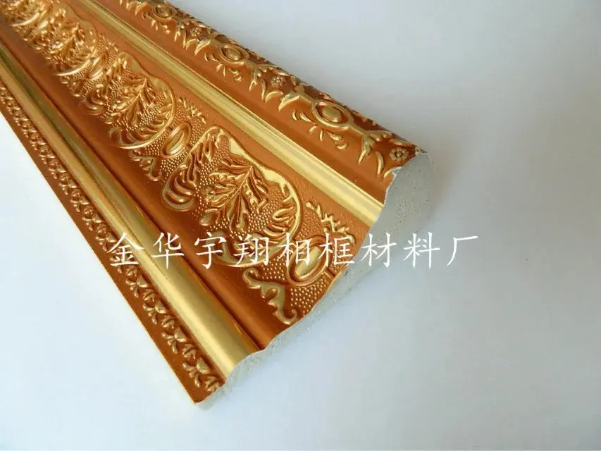 Color Dorado Plástico Moldeado Cornisa Para Celling Con Emossed