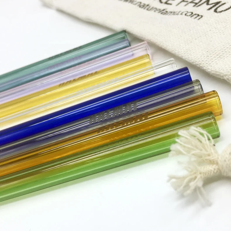 

factory food grade straws Glass Drinking straws set