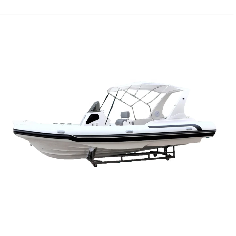 
Liya 25ft fiberglass hull inflatable rib boat rib boat with canopy for sale  (1600131809421)