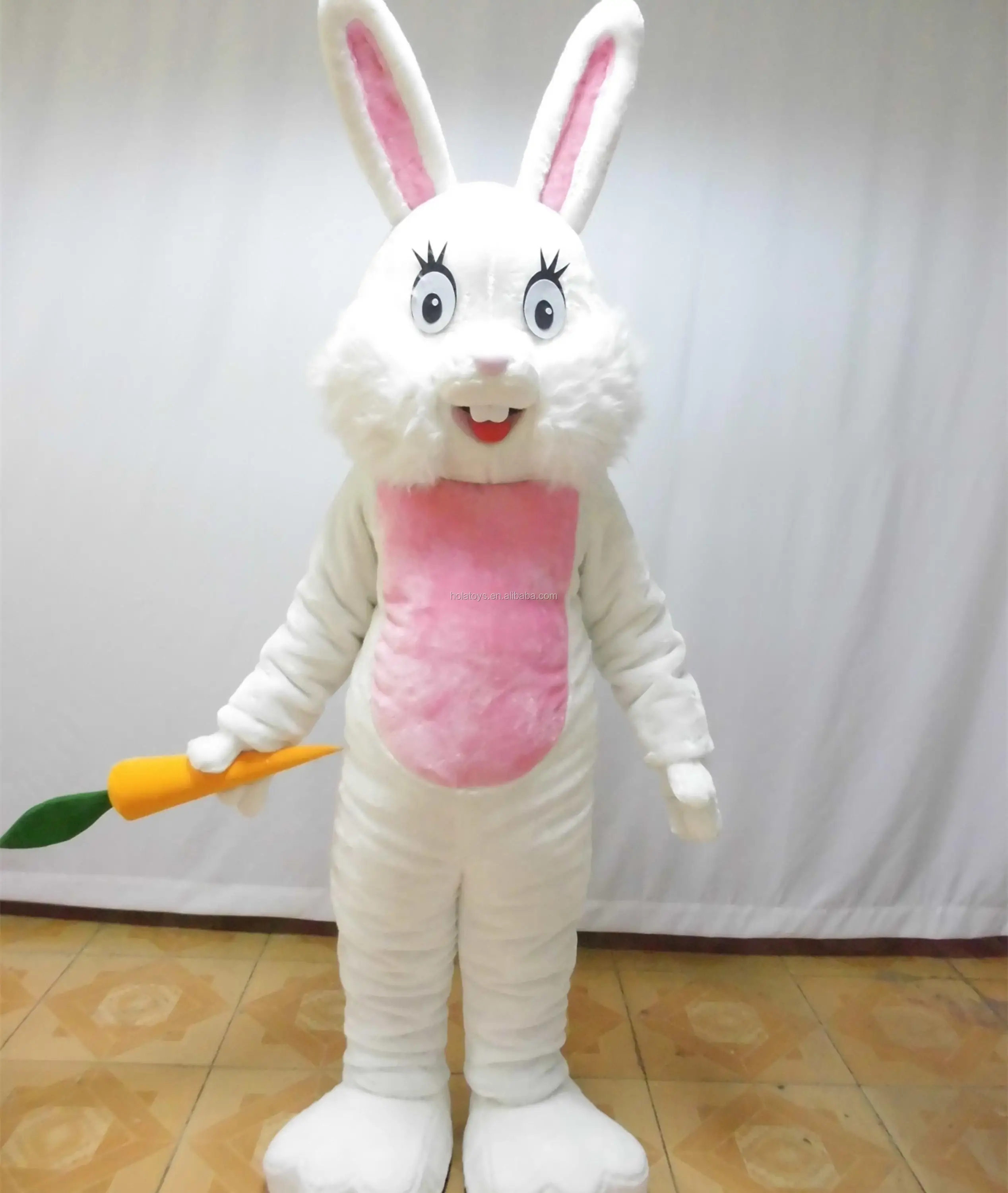 hola adult white bunny mascot costume /animal costume for sale