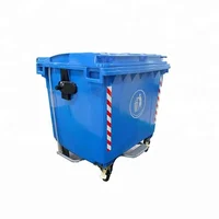 

wholesale 1100 litre waste bins plastic trash dustbins