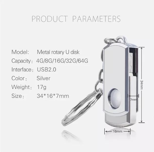 Cheap swivel Metal USB Flash Drive with Real Capacity - ANKUX.COM