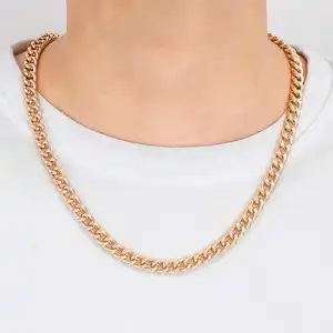 2019 Bling Chains Jewelry Men Iced Out Chains Necklace Gold  Miami Cuban Link Chains