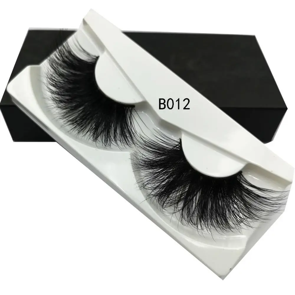 

Wholesale price 3d mink eyelashes Custom Package diamond lash box 25mm long soft band 6D strips accept paypal, Black