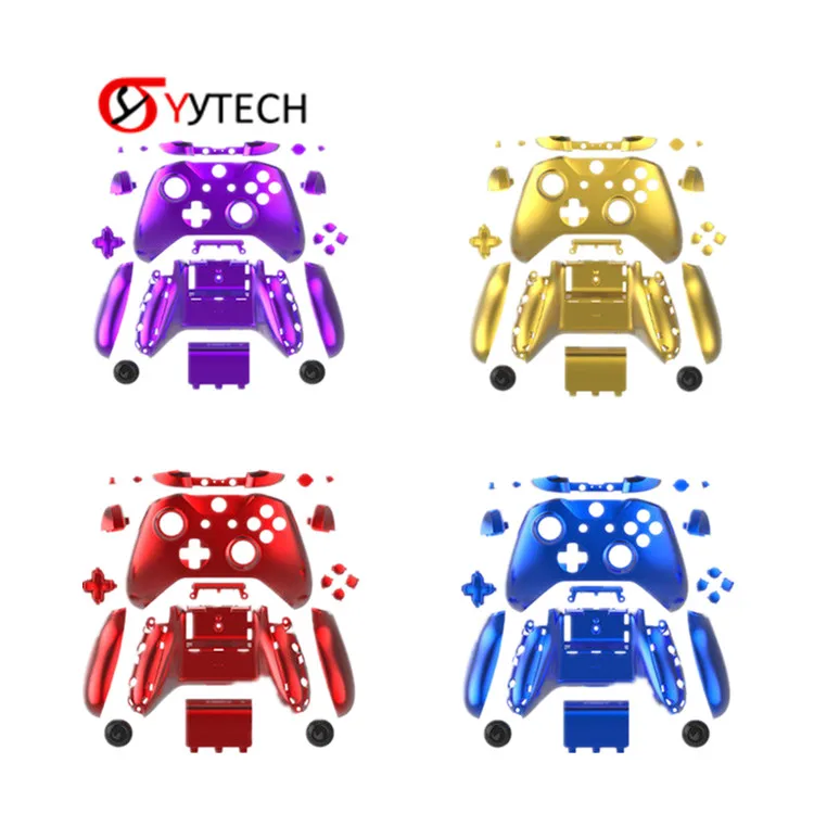

SYYTECH 6 colors Replacement Full set Chrome Controller Housing for Xbox One S Shell Case