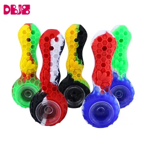 Image of 2019 Trending Item Glass Water Pipe Tobacco Oil Burner Silicone Smoking Water Pipes