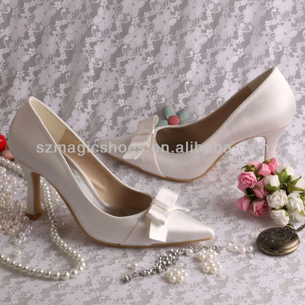 pink satin heels wedding