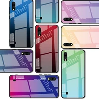 

2019 OEM ODM Smartphone for Samsung Galaxy A10 phone Cover TPU Gradient Tempered Glass Case for Samsung A10 Phone Accessories