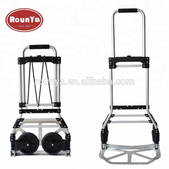 Cart Folding Hand Truck Dolly Push Collapsible Trolley Luggage Aluminium 220 LBS 