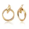 2019 new fancy most popular products gold twistd studs earring for women brand jewellery custom acceptable