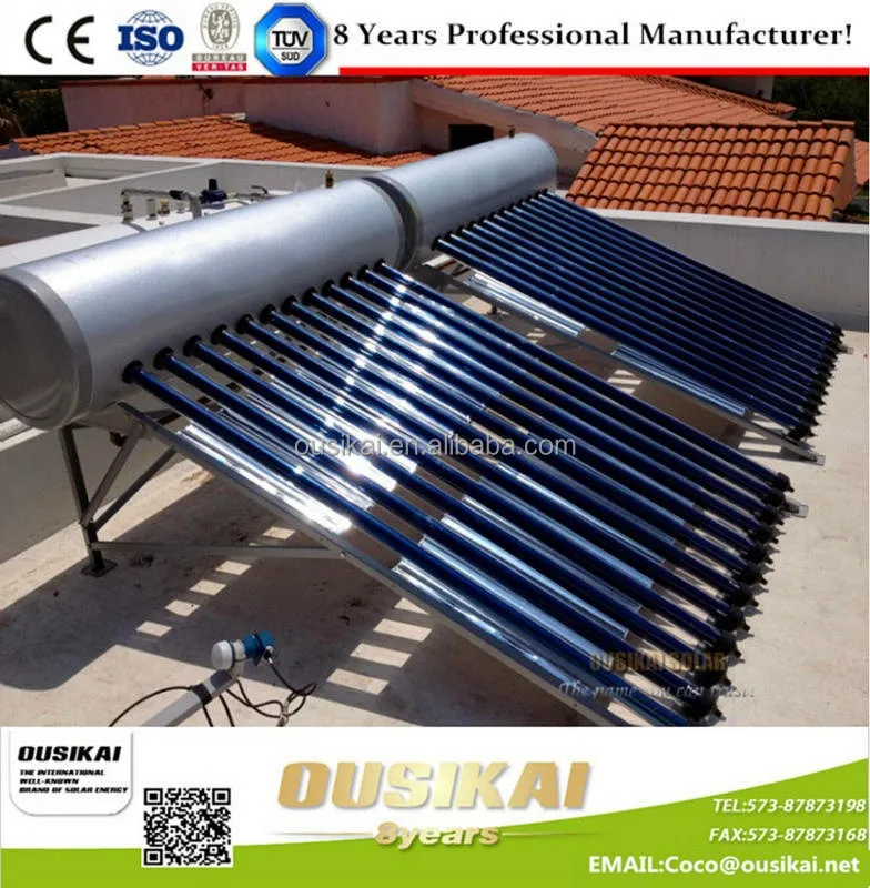 
100L-500L Manufacture Best Price Pressurized Solar Water Heater Solar Geysers 