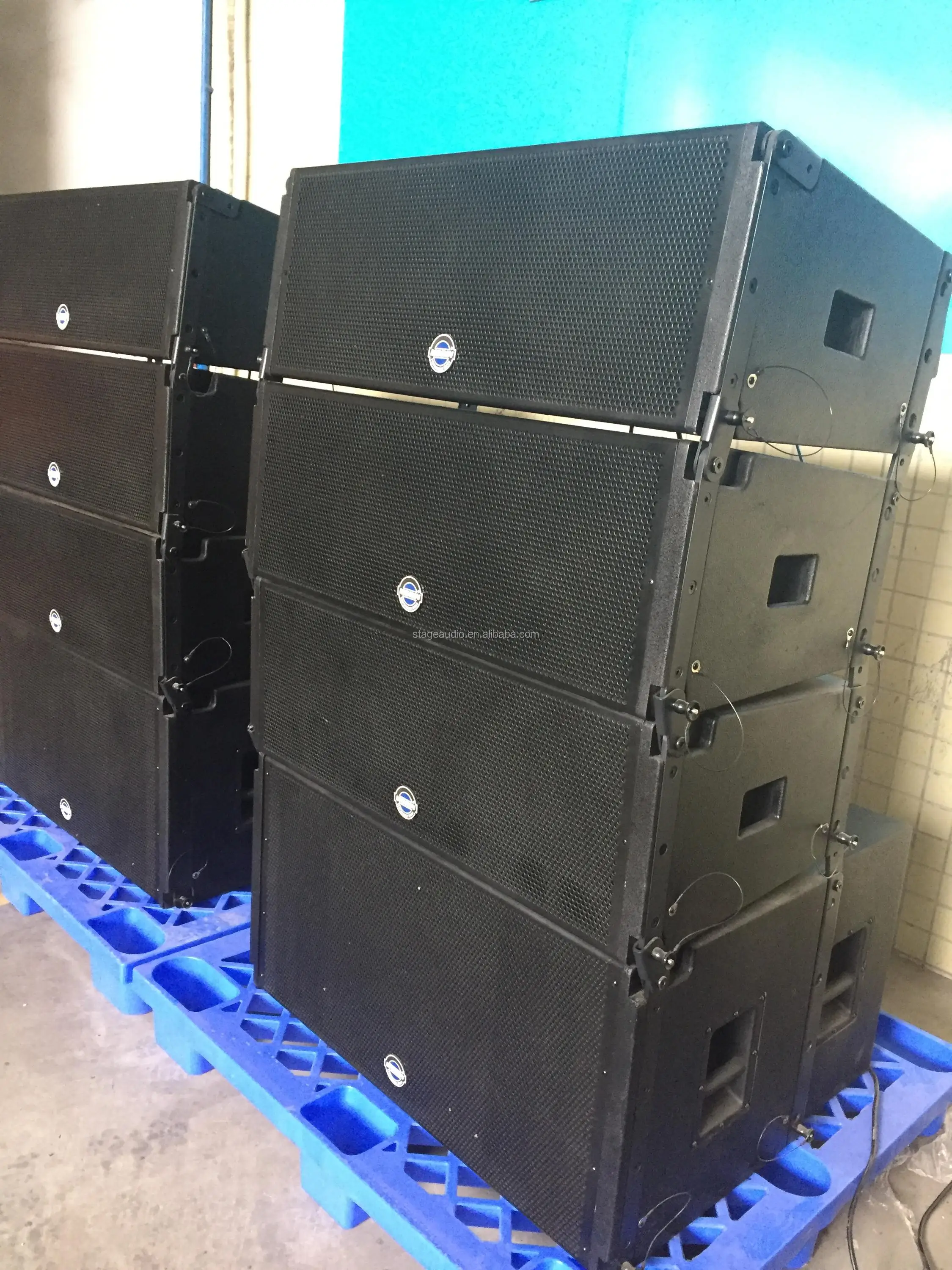 Professional Dual 15 Inch Active Line Array Sound Systems Subwoofer
