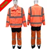 orange color hi vis raincoat water proof raincoat flame retardant uniform jacket
