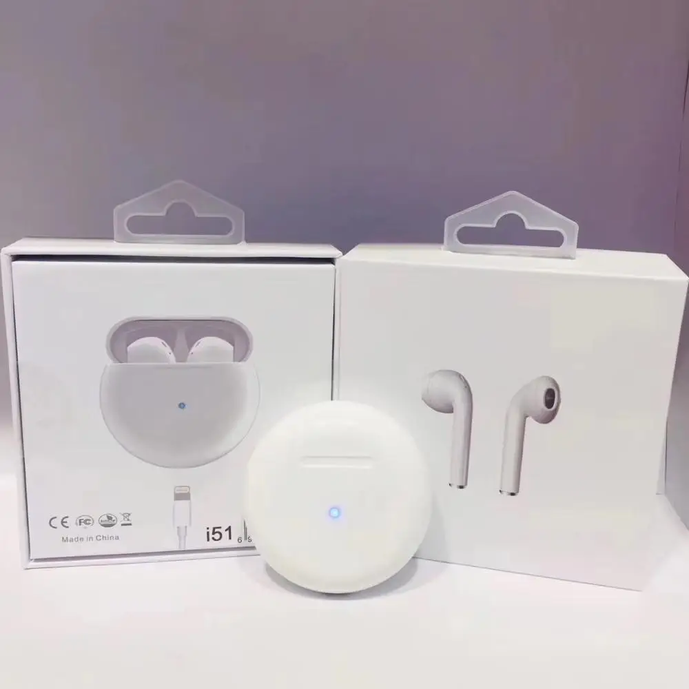 

Wholesale I51 TWS Wireless Stereo Earbud Mini Wireless Earphone with Charger Box BT5.0 touch dual-Calling Earphone, White