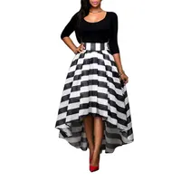

2017 fashion new look black stripe sleeveless maxi dress for women ladies