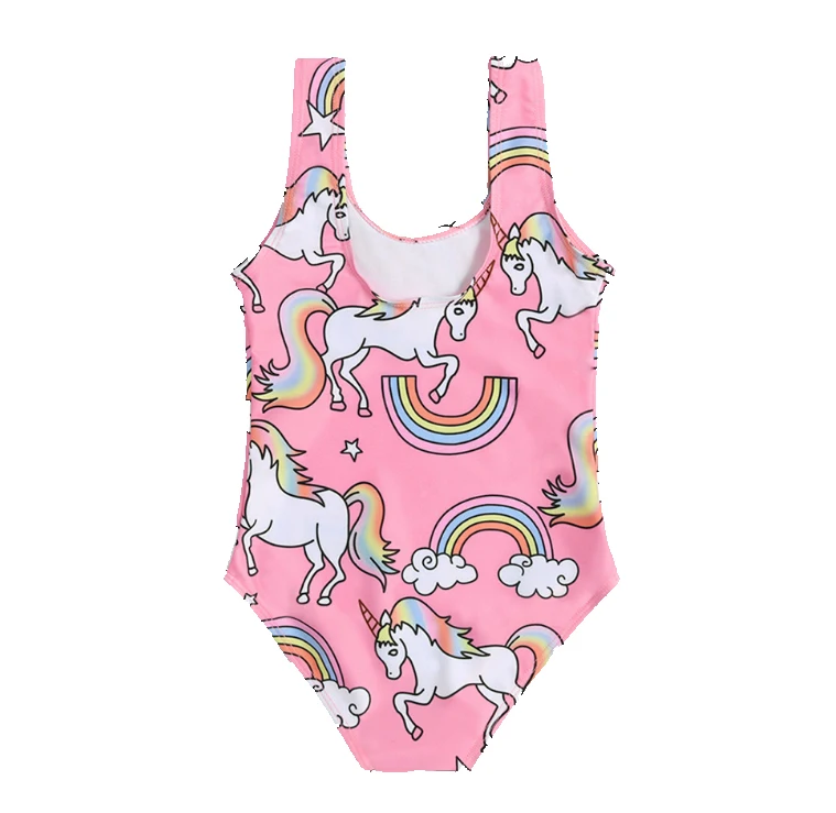 

Hot Kids Girls One Piece Swan Swimsuit Beach Swimwear in Europe and America, Pink,flower