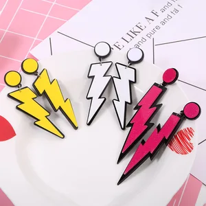 Fashion Acrylic Jewelry Lightning Drop Earrings For Women And Girl