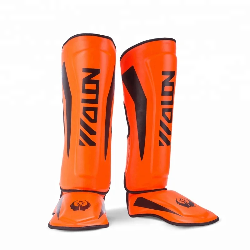 

shinguard boxing shin pads and shin protector, Black/silver/green/orange