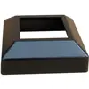 Powder coated black aluminium handrail post base plate