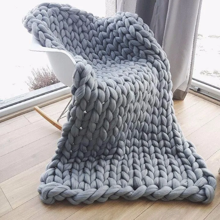 Giant Oversized Heavy Large Knit Throw Chunky Knit Blanket - Buy Chunky