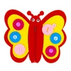 non-woven CARDS that teach children to button and zip their buttons