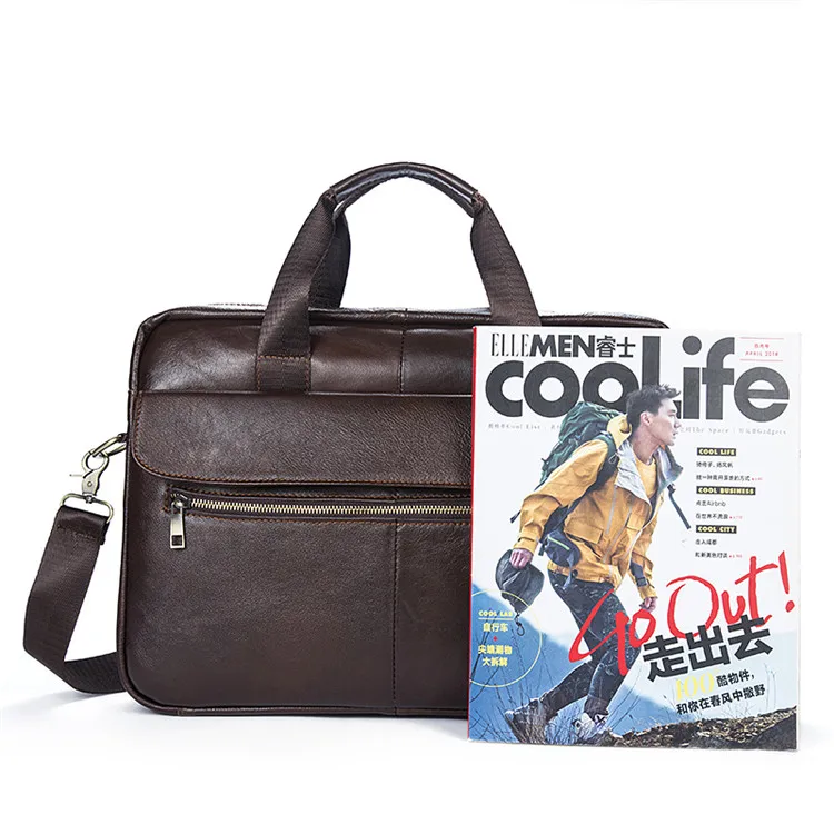 

Custom Logo Low MOQ Online Latest Coffee Business Men Leather Messenger Briefcase Bulk Cheap Laptop Bags 1117