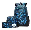 2019 wholesale new design children 3 pieces backpack kids school bag for students