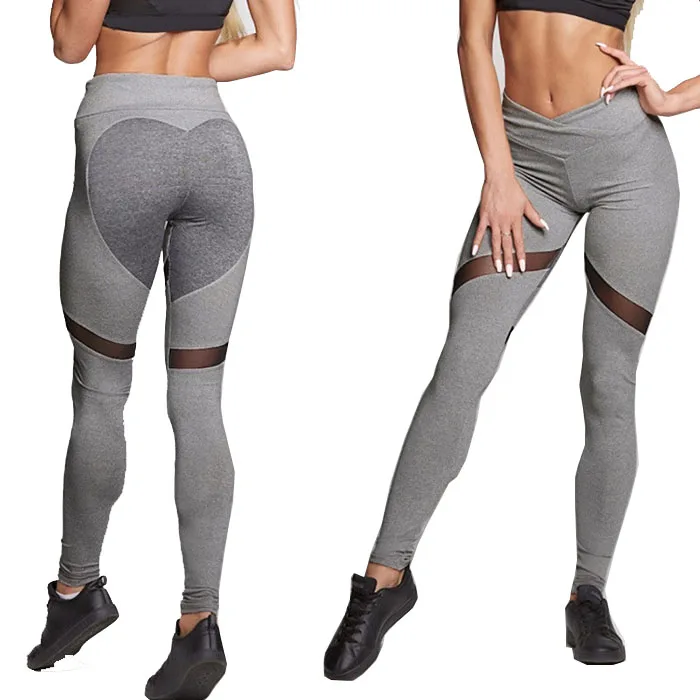 

latest fashion wholesale sportswear womens fitness apparel heart shape high waist workout leggings, Printed ai file or pantone number