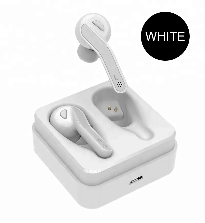 

Alibaba Best Sellers True Wireless Earbuds,Smart Blue tooth Headphones TWS BT 5.0 Earphone Headset with Mic Charging Box, Black/white
