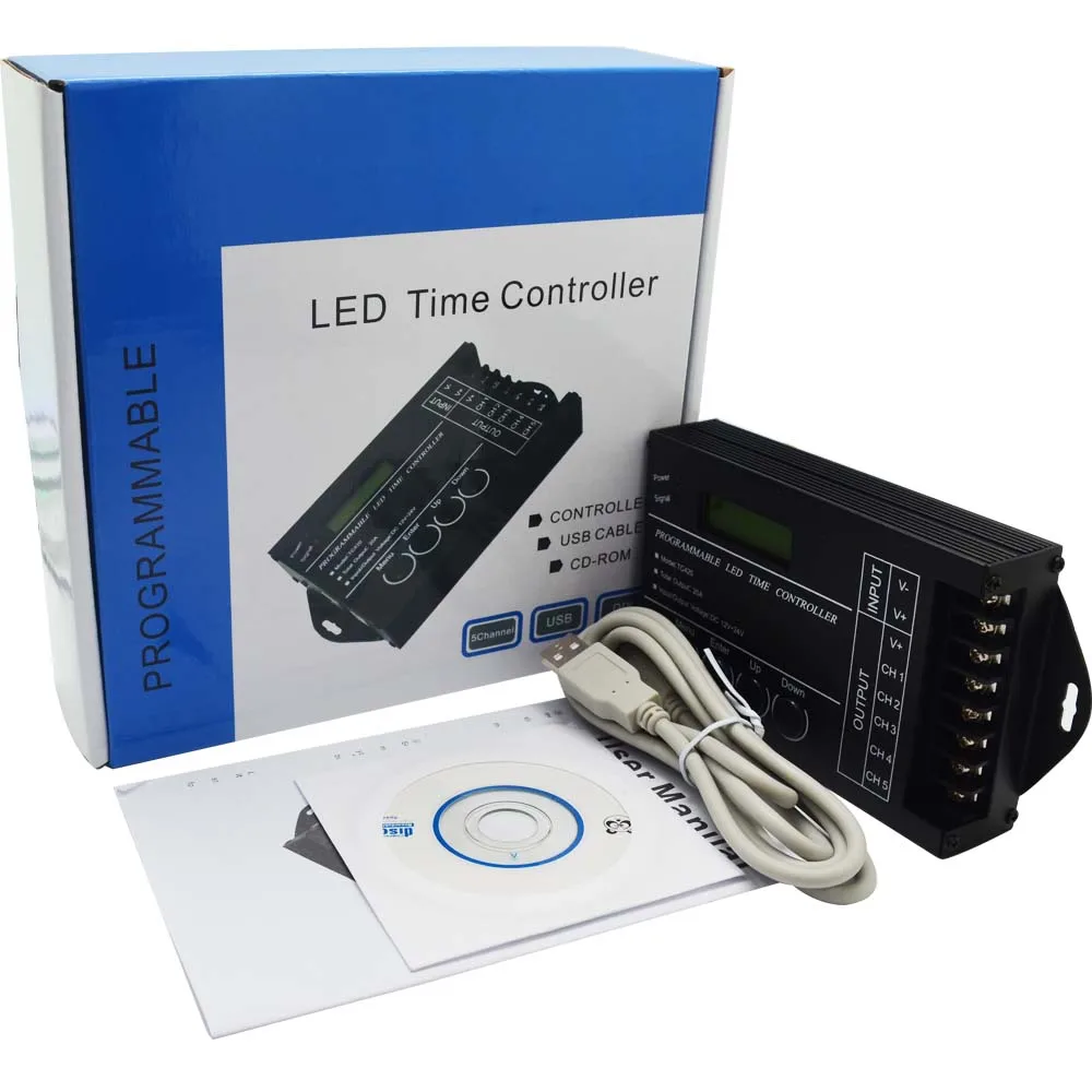 LED Time Dimmer RGB Controller TC420 DC12V/24V 5Channel 20A 5 channels Common Anode Programmable