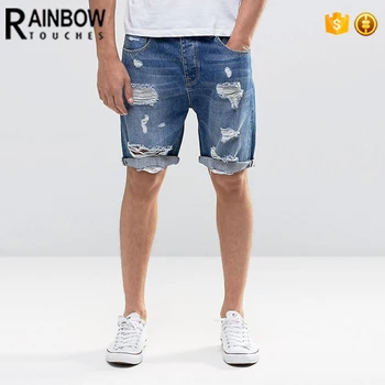 distressed short jeans