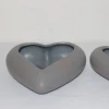 Hot Sale heart shape pottery flower pot cement flowerpot