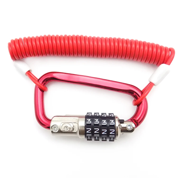 Retractable Antitheft Customized Lock Combination Coil Tool Lanyard Bicycle Safety Lock